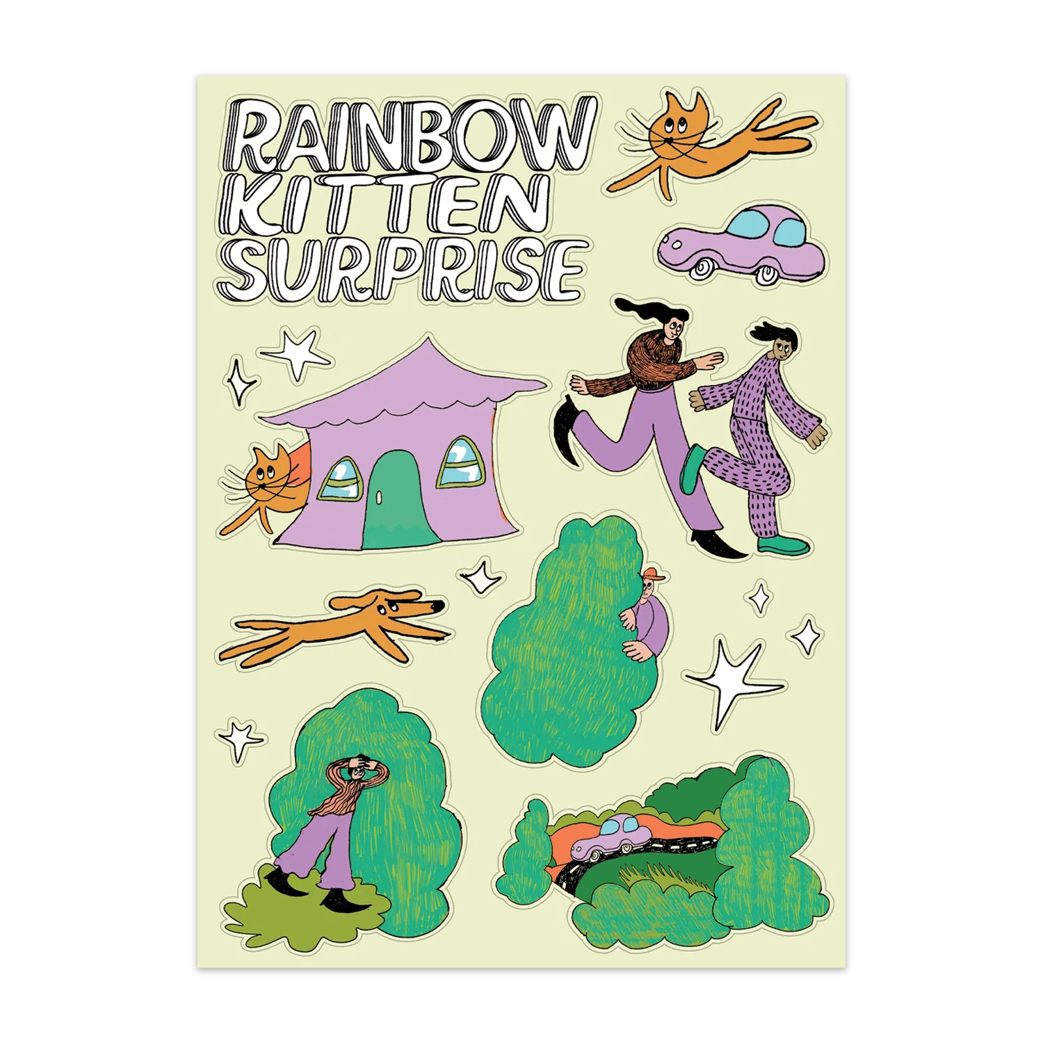 Kitty Folks Sticker Sheet